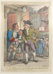 Inte hemma, eller en besviken middagsjägare, 13 juni 1823., 13 juni 1823. av Thomas Rowlandson