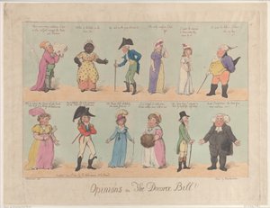 Åsikter om The Divorce Bill!!, 2 juni 1800., 2 juni 1800. av Thomas Rowlandson