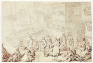 Utanför Salutation Inn, Greenwich av Thomas Rowlandson