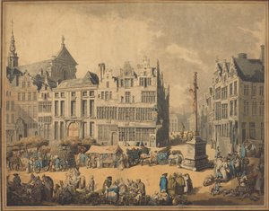 Place de Meir i Antwerpen, 1797. av Thomas Rowlandson