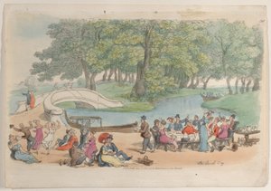 Platt 30: The Social Day, från World in Miniature, 1816., 1816. av Thomas Rowlandson