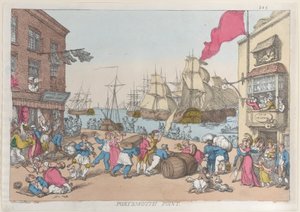 Portsmouth Point, 1814, 1814. av Thomas Rowlandson