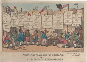 Förberedelser för jubileet eller extraordinära teatrar, 24 oktober 1809., 24 oktober 1809. av Thomas Rowlandson