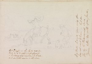 Förberedande skiss till ”Dr Syntax skissar sjön” av Thomas Rowlandson