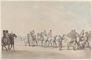 Förberedelser inför loppet av Thomas Rowlandson
