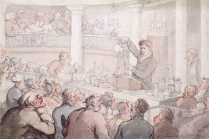 Professor F Accum föreläser vid Surrey Institute, London, 1809 av Thomas Rowlandson