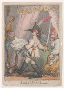 Puss in Boots eller General Junot Tagen by Surprise, 12 april 1811., 12 april 1811. av Thomas Rowlandson