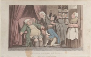 Quae Genus upptäcker sin far, från The History of Johnny Quae Genus, The Li..., 1 januari 1822. av Thomas Rowlandson