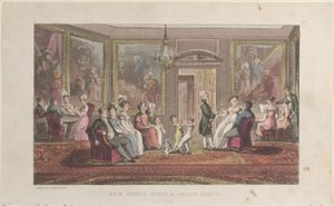 Quae Genus Gives a Grand Party, från The History of Johnny Quae Genus, The Li..., 1 februari 1822. av Thomas Rowlandson