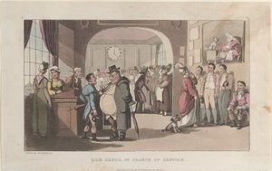 Quae Genus in Search of Service, från The History of Johnny Quae Genus, The Lit..., 1 augusti 1821. av Thomas Rowlandson