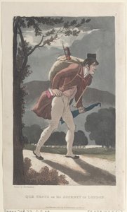 Quae Genus on His Journey to London, från The History of Johnny Quae Genus, The ..., 1 mars 1822. av Thomas Rowlandson