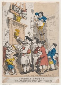 Quarterly Dunns, eller Clamorous Tax Gatherers, 3 februari 1805., 3 februari 1805. av Thomas Rowlandson