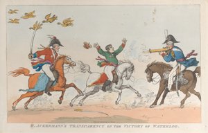 R. Ackermanns Transparency on the Victory of Waterloo, 1 juni 1815., 1 juni 1815. av Thomas Rowlandson