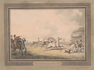 Tävling [set om sex]:  5. Att springa utanför banan av Thomas Rowlandson