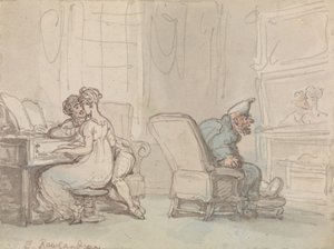 Reflektioner, eller musiklektionen av Thomas Rowlandson