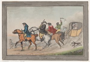 Återvänder från loppen, 1 december 1791, 1 december 1791. av Thomas Rowlandson