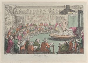 Royal Academy, Somerset House, London, 1801-11., 1801-11. av Thomas Rowlandson