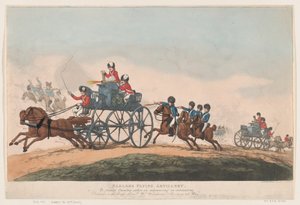 Sadlers flygande artilleri av Thomas Rowlandson