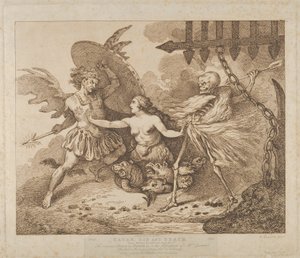 Satan, synden och dödens paradis förlorat, bok 2:a, efter 1790., efter 1790. av Thomas Rowlandson