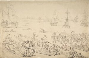 Hamnen av Thomas Rowlandson