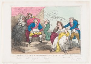 Secret Influence Directing The New P-l-t [parlamentet], 18 maj 1784., 18 maj 1784. av Thomas Rowlandson