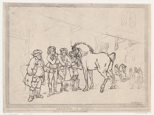 Att sälja en häst, 1 december 1791, 1 december 1791. av Thomas Rowlandson