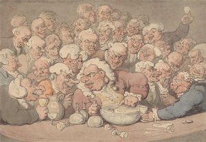 Servering av punch av Thomas Rowlandson