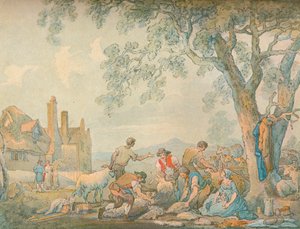 Fårklippning, c1776-1827, 1906 av Thomas Rowlandson