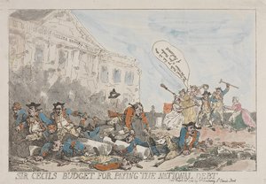 Sir Cecils budget för att betala av statsskulden av Thomas Rowlandson