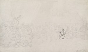 Skiss till ”The Recruiter” av Thomas Rowlandson