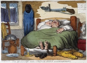 Sovande par som snarkar - karikatyr av Rowlandson av Thomas Rowlandson