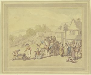 Soldater vid ett värdshus av Thomas Rowlandson