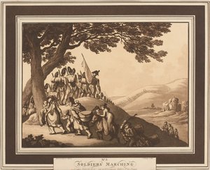 ?Soldater som marscherar?, c.1798 av Thomas Rowlandson