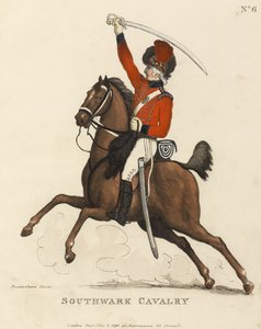 Southwark Cavalry, ca 1799 (färgad akvatint) av Thomas Rowlandson