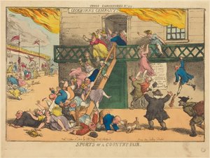 Idrottsgrenar på en landsbygdsmarknad av Thomas Rowlandson