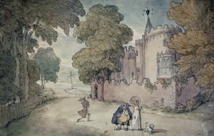 Strawberry Hill (handkolorerad akvatint) av Thomas Rowlandson