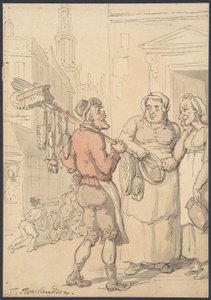 Gatubild: Penselförsäljare av Thomas Rowlandson