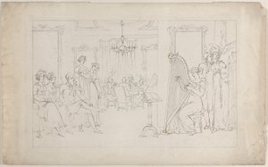 Söt är rösten vars krafter kan röra och kalla det lösdrivna hjärtat att älska..., 1 september 1817. av Thomas Rowlandson