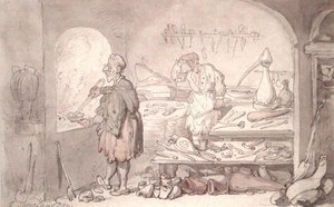 Alkemisten (akvarell på papper) av Thomas Rowlandson
