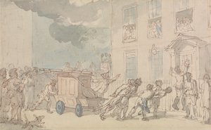 Brandbilens ankomst av Thomas Rowlandson