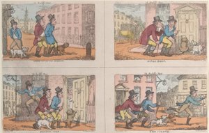 Fogdens jakt: Att gå ut på morgonen, i full doft, bryta täcket och förföljelsen..., 1809. av Thomas Rowlandson