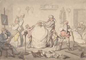 Frisörsalongen, 1785-1805. av Thomas Rowlandson
