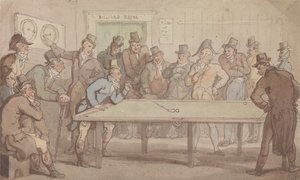 Biljardrummet av Thomas Rowlandson