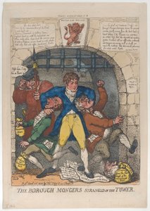 Borough Mongers Strangled in the Tower, 26 april 1810., 26 april 1810. av Thomas Rowlandson