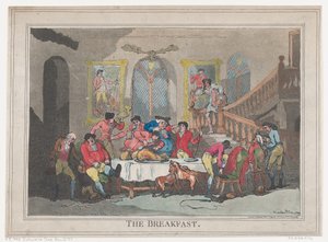 Frukosten, 1 februari 1789, 1 februari 1789. av Thomas Rowlandson