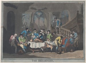 Frukosten, 1 februari 1789, 1 februari 1789. av Thomas Rowlandson