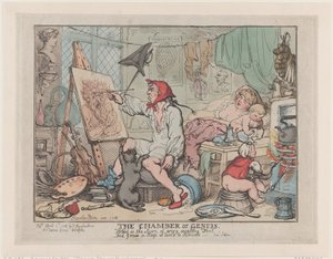 The Chamber of Genius, 2 april 1812., 2 april 1812. av Thomas Rowlandson