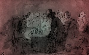 "Schackspelarna" av Thomas Rowlandson
