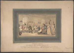 Baths bekvämligheter: En offentlig frukost av Thomas Rowlandson