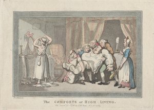 The Comforts of High Living, 16 december 1794, 16 december 1794. av Thomas Rowlandson